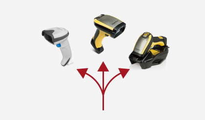 <p><p>ハンディ式コードリーダは、有線・無線式の各種汎用、DPM用モデルを用意しておりますので、用途に応じて選択が可能です。</p>
</p>